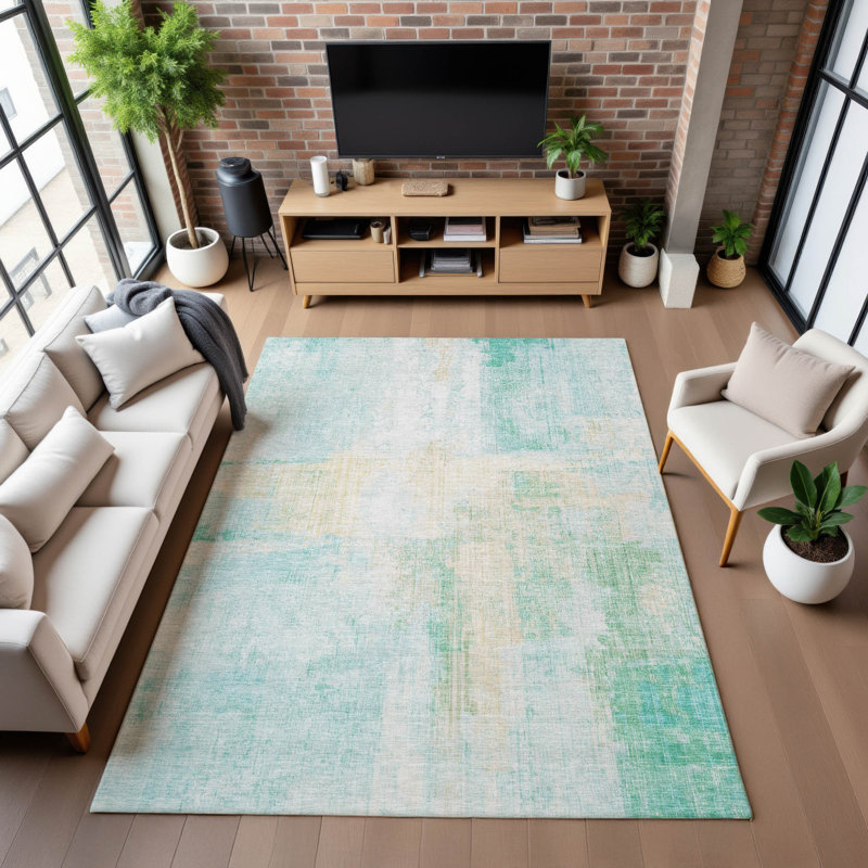 Premium Machine Washable Bucz AMF1759 Modern Rug, Rectangle 2'6" x 3'10"