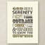 « serenity prayer i », art textuel sur toile tendue-12227199