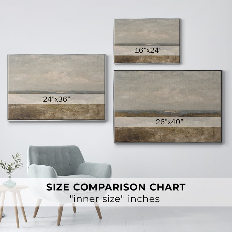 Vintage Landscape -CMXLI Framed Gallery Wrapped Canvas, H 27 po x l 41 po
