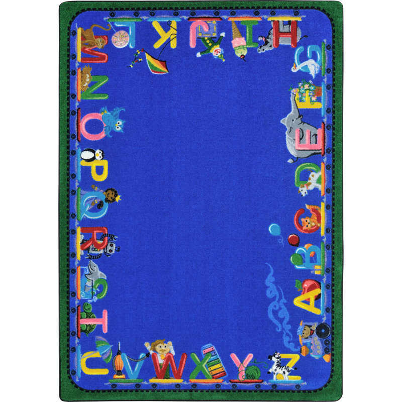 Kid Essentials Choo Choo Letters Area Rug, Rectangle 5'4" x 7'8"