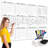 Large 36"x48" White Board Calendar Dry Erase Calendar For Wall 12 Month 