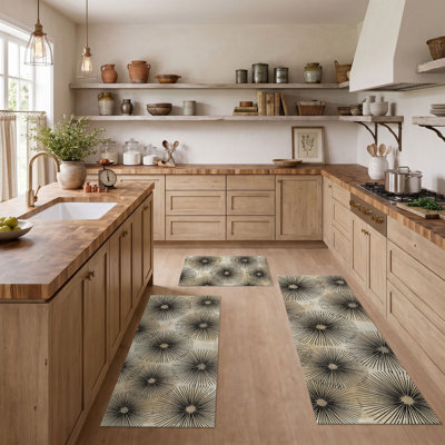 Tapis de cuisine lavables antidérapants Starburst