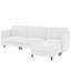 Canapé de grande taille à 3 places de 107,8 po, canapés en forme de L avec repose-pieds mobile, accoudoirs avec poches, fauteuils en tissu modernes pour le salon, l’appartement, le bureau
