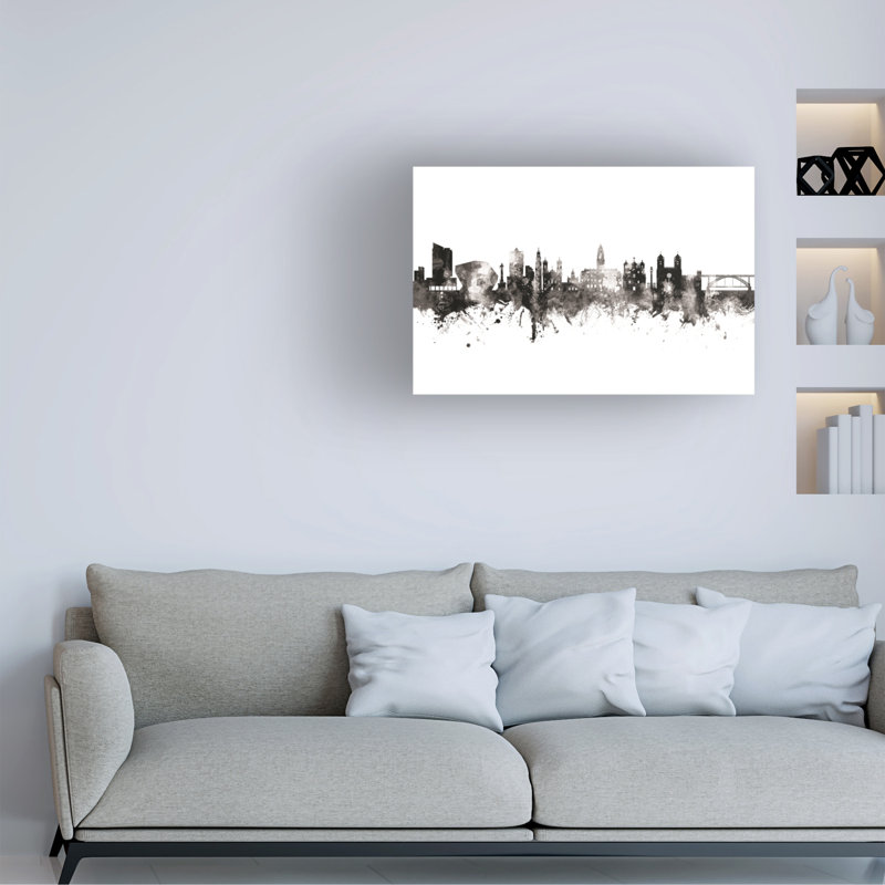 Art sur toile de Michael Tompsett «Porto Portugal Skyline», H 12 po x l 19 po x P 2 po