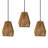  3-Light Hand-Woven Rattan Pendant Lights For Kitchen Island, Dining Room, Or Living Room