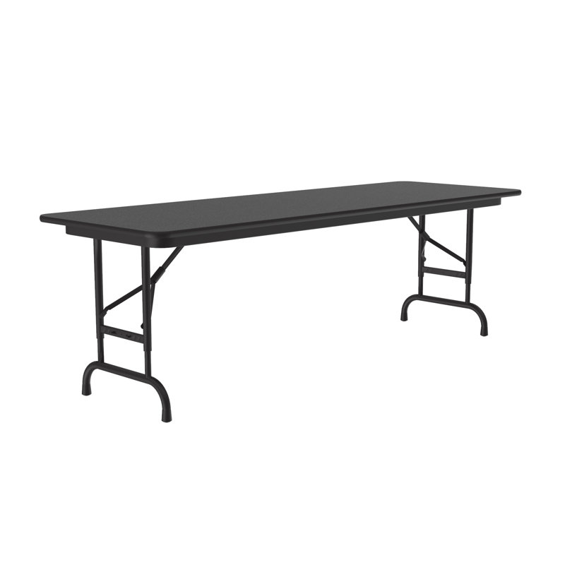 Table pliante réglable 48 po, Granite noir, 32" H x 72" L x 36" D