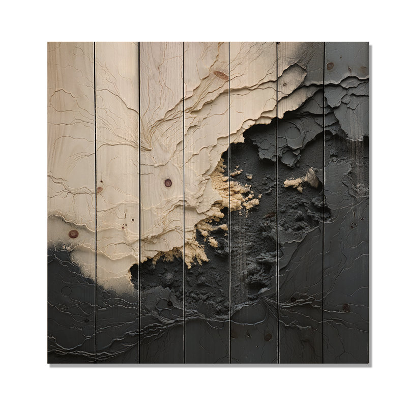 Prieto - Panneaux de décoration murale en bois côtier, H 36 po x l 36 po