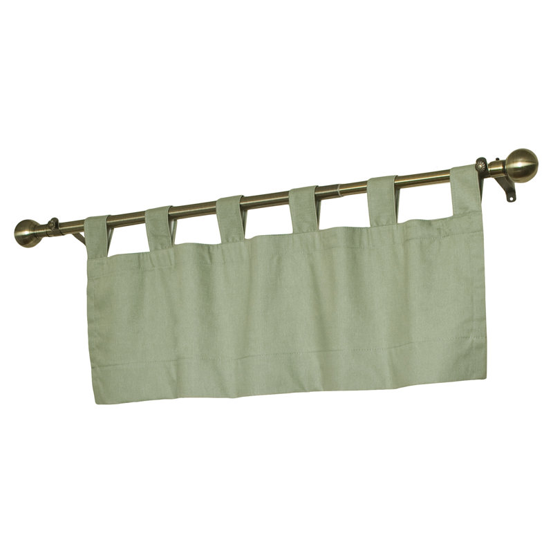 Mcgowen 40" Insulated Solid Color Curtain Valance, Sage