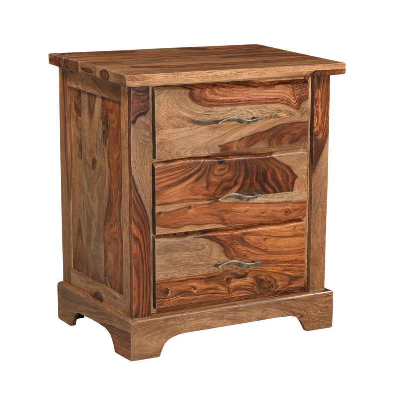 Chaliyah 25'' W Solid Wood Nightstand, Natural