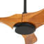 Ventilateur de plafond en bois 36 pouces sans lumière 3 pales en bois massif, avec moteur CC réversible à 6 vitesses-200194352