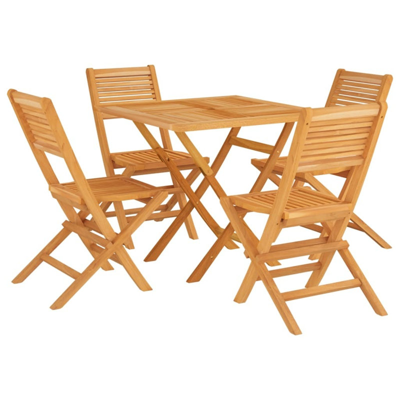 Zettie 4 - Person Teak Patio Dining Set with Square Table