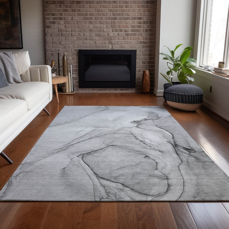 Eliessia Indoor/Outdoor Area Rug with Non-Slip Backing, Rectangle 9' x 12'