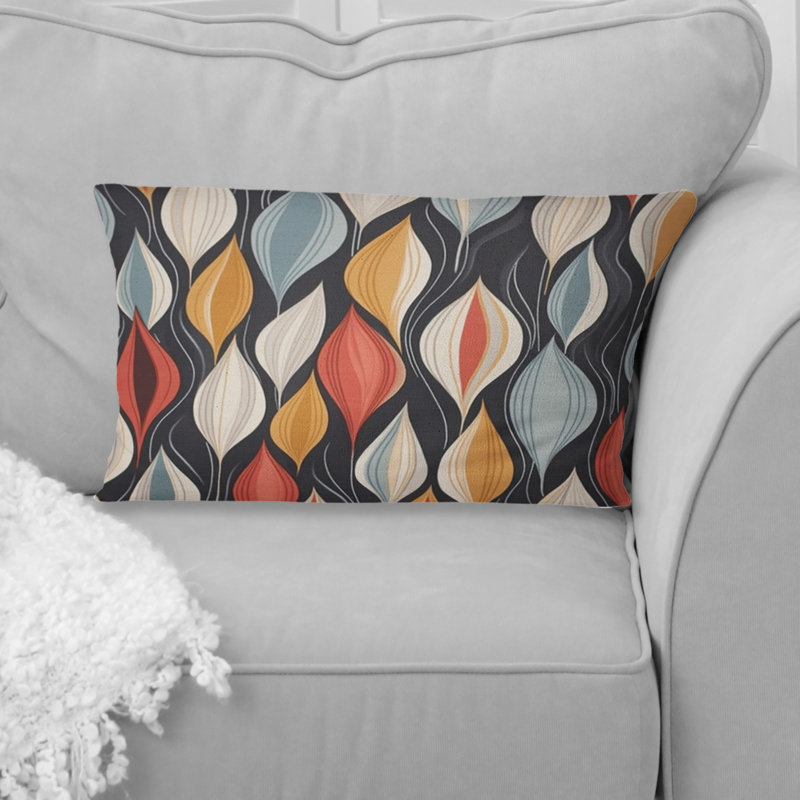 Coussin Retro Abstract Leaves II - Abstract