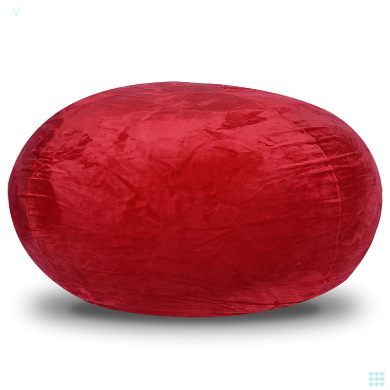 Fauteuil à billes Minky, H 27,07 po x l 34,07 po x P 34,03 po, Velours rouge