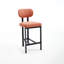 Set Of 2 Bar Stools, Upholstered Counter Height Barstools, Kitchen Chairs With Metal Legs-1928338917