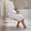 Siège de douche rabattable Preston l 14 po x P 14 po blanc et chrome poli