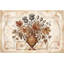 Murale rétro avec motif floral et ornement floral-713967364-713967365
