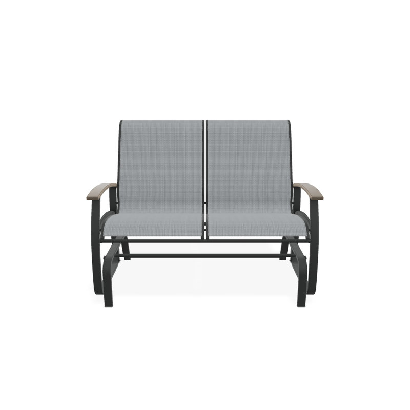 Belle Isle Outdoor Glider, Desert P60, Textured Graphite, Boulder