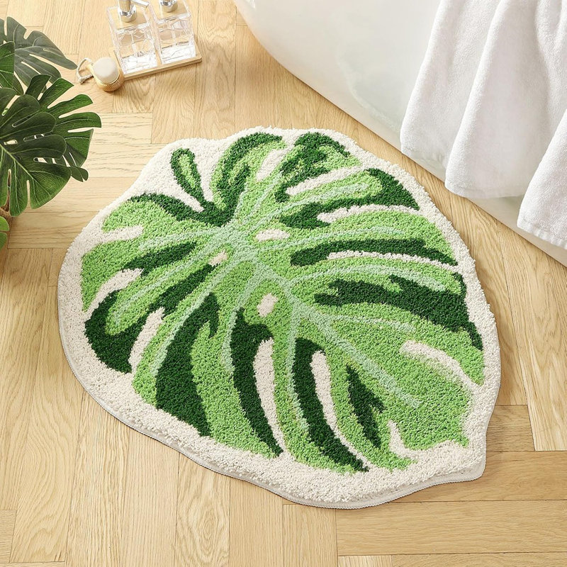 Tapis pour salle de bain Green Leaf