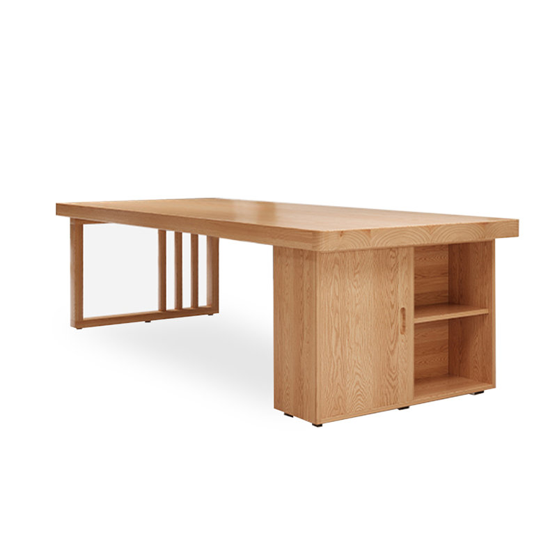 Bureau rectangulaire en bois massif Burlywood, H 29,53 po x l 62,99 po x P 27,56 po