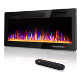 Aishe Recessed Wall Mounted Electric Fireplace