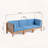 3-Piece Modular Acacia Wood Sofa Set