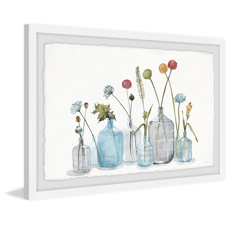 Bottles for the Blooms by Parvez Taj - 1 Piece Single Picture Frame Painting, 41 cm H x 61 cm W
