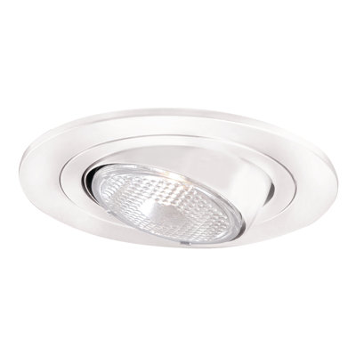 4'' White Adjustable Recessed Trim