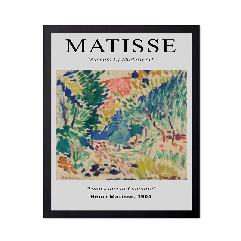 Henri Matisse - Paysage à Collioure, H 16 po x l 20 po, Affiche, Sans cadre