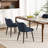 17.5" Seat Height Upholstered Full Back Side Dining Chair With No Need Tool-257172177