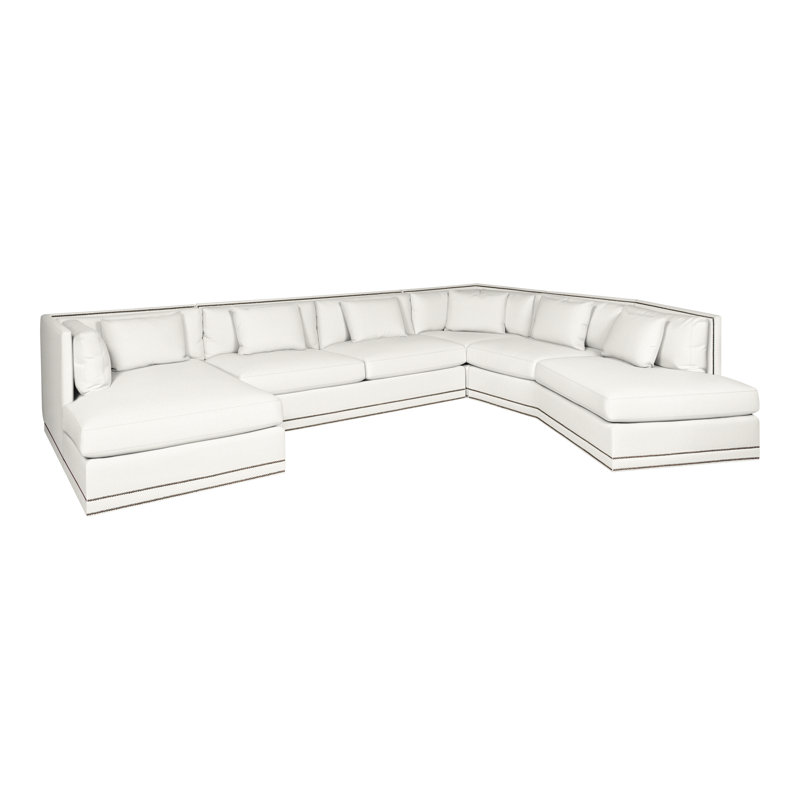 Steadman By Michael Weiss Upholstered U-Shaped Sectional Left Hand Facing, Kennelly Snow, Yes
