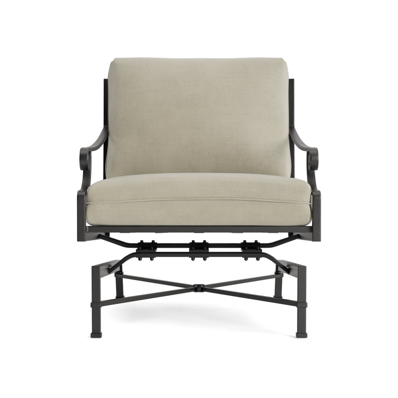 Venetian Outdoor Lounge Chair, Fusion Dove, Textured Pewter