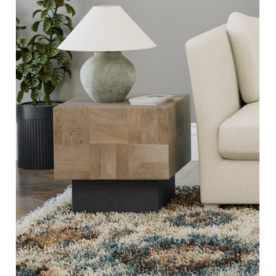 Hollingsworth Solid Wood Block End Table
