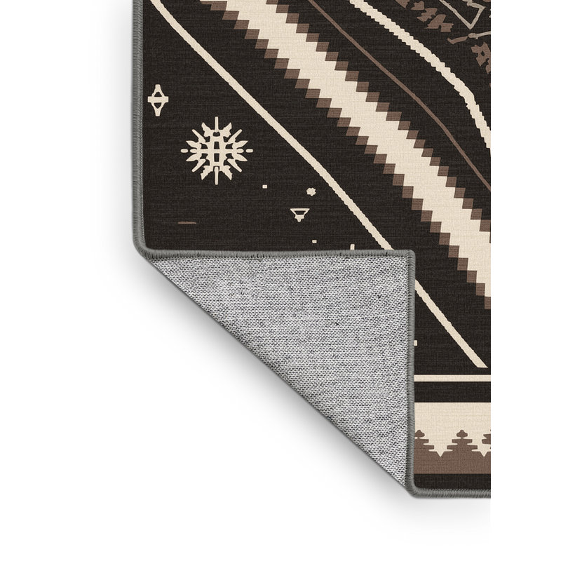 Tapis gris lavable à la machine d'inspiration mondiale Warleigh, 3 x 5