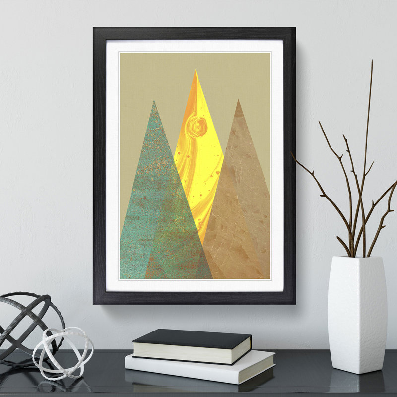Composition 7 - Picture Frame Graphic Art, Black, 65cm H x 48cm W x 2cm D