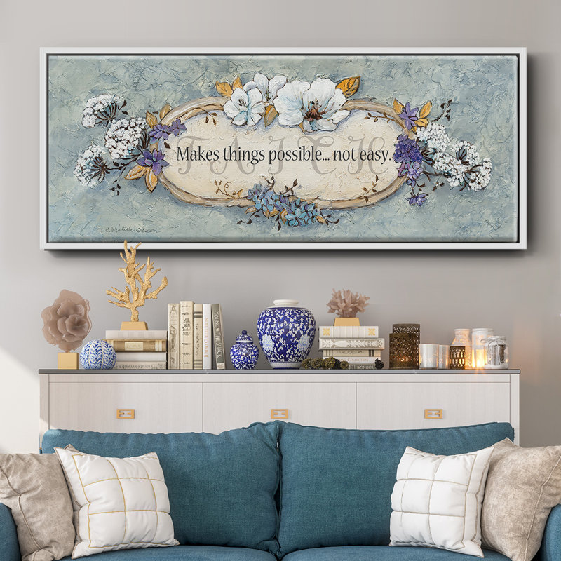 Faith - toile encadrée, H 12 po x l 30 po