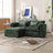 76.77" Chenille Loveseat With Ottoman-710105632