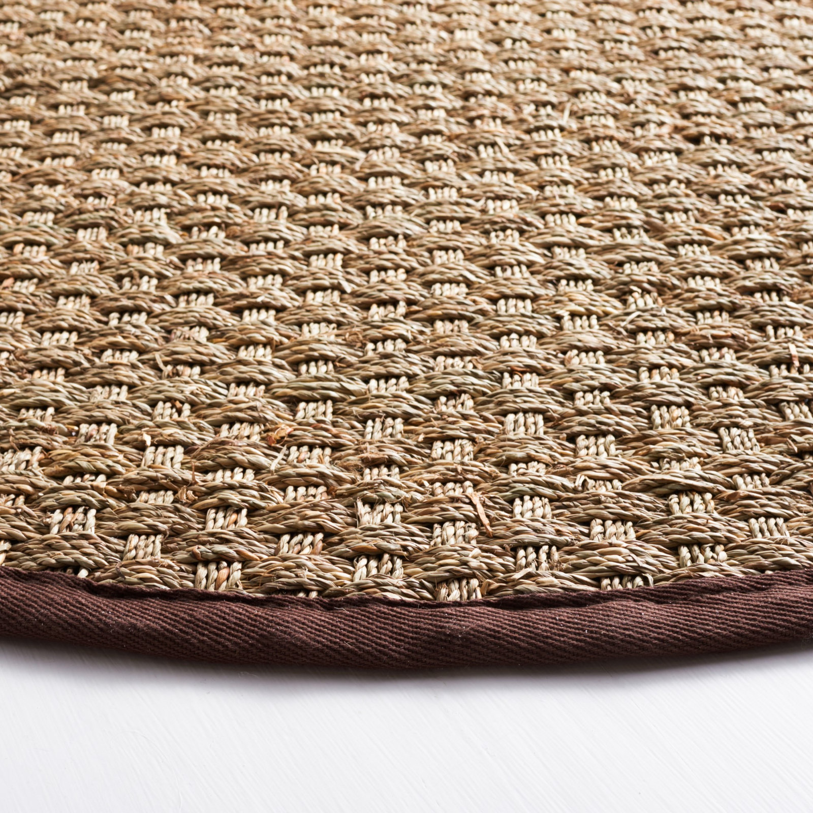 Debroh Natural Fiber Seagrass Rug, Rectangle 3' x 5'