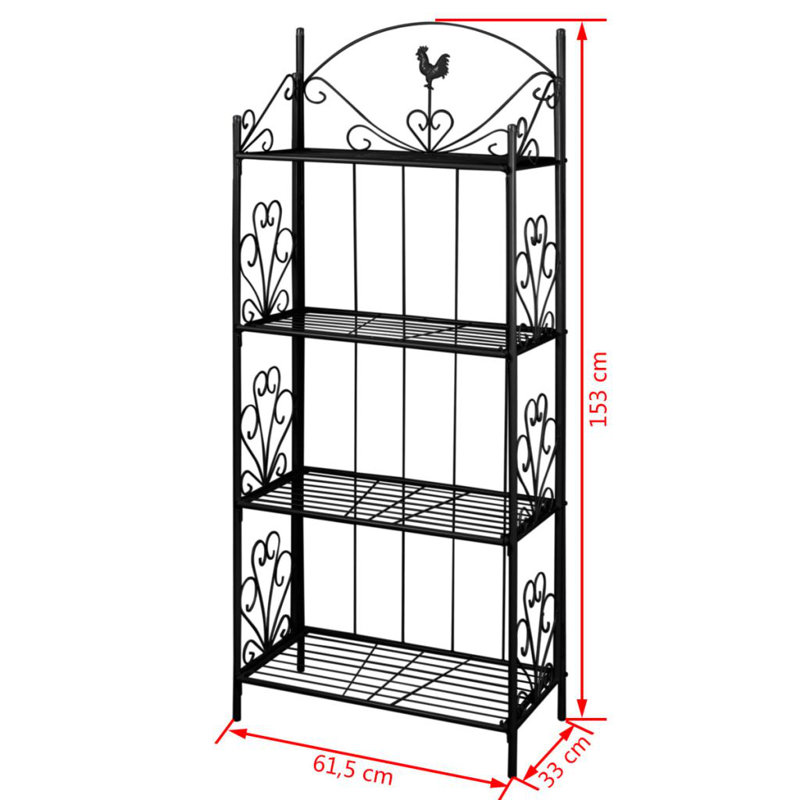 Metal Plant Stand, Black