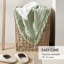 3 pièces de couvre-lit très grand, floral élégant, couvre-lit en chenille, bordure frangée Shabby Chic, mélange de coton et doux, été-hiver, surdimensionné, confort supplémentaire, pelucheux, 100 standard, lavable à la machine, sauge-118916170-118916171