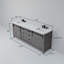 Meuble-lavabo double l 84 po x P 22 po Marsyas-670692959
