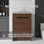Meuble-lavabo autoportant de 24 po avec lavabo, porte à fermeture douce, comptoir et dosseret en marbre de granite blanc de 2 po, contreplaqué, brun