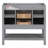 35.4'' Single Bathroom Vanity Base Only with 3 Drawer, Shelves, Cabinet