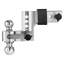 Attelage de remorque ajustable 2,5 po Récepteur 4 po à 4 boules avec attelage 18500 lb