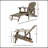 Foldable Acacia Wood Adirondack Chair – Traditional Slats, Rustic Outdoor Design, Wide Armrests For Comfort And Style-2083000601