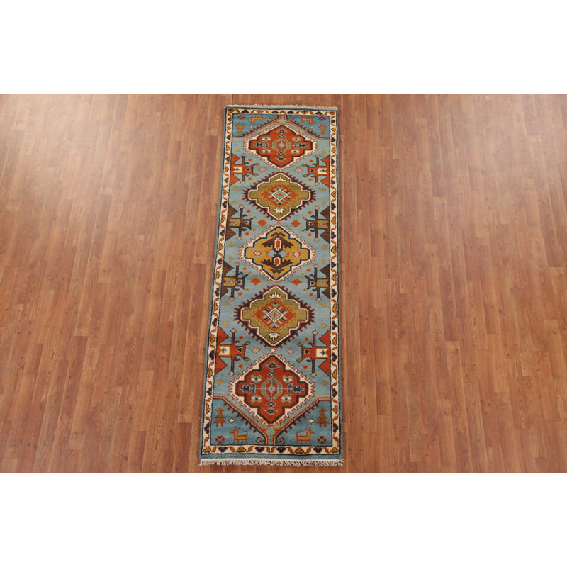Geometric Traditional  Runner Rug 3x8