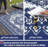 9x12 Navy & White Reversible Boho Outdoor Rug, Waterproof Plastic Straw Foldable Patio Carpet with Carry Bag, All-Season Easy-Clean Mat for Deck Camping Backyard Picnic Balcony-1901196374
