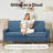  George Oliver 68" Loveseat Sofa, Comfy Linen Couches For Living Room-456544981
