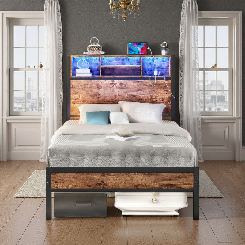 ??Smart Twin Bed with USB Ports & Storage - No Box Spring Needed?