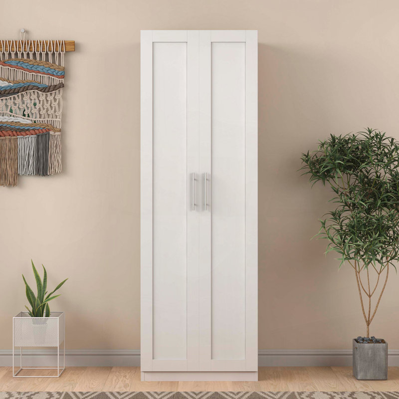 Armoire haute avec portes et tablettes